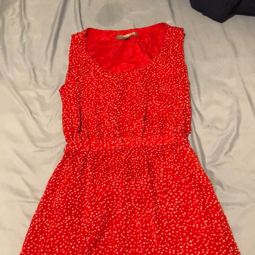 I am selling a red and white poke a dotted dress